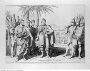 Pinelli, Bartolomeo, Istoria Romana. Incisa ad acqua forte da Bartolomeo Pinelli Romano. L'Anno 1818, e 1819. o.O.[Roma] u.J, "C. Popillio essendo inviato Ambasciatore ..."(Taf. 48 [74])