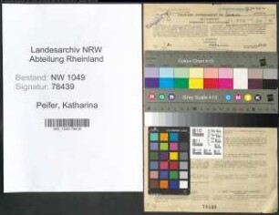 Entnazifizierung Katharina Peifer , geb. 27.10.1909 (Gewerbelehrerin)