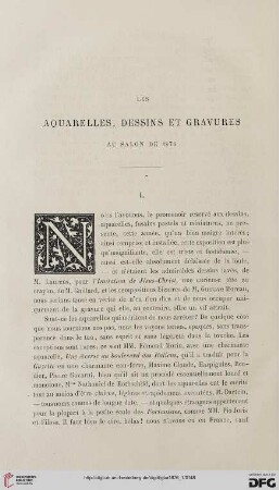 2. Pér. 14.1876: Les aquarelles, dessins et gravures au Salon de 1876, 1