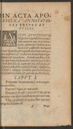 In Acta Apostolica Annotationes Breves Et Utiles.