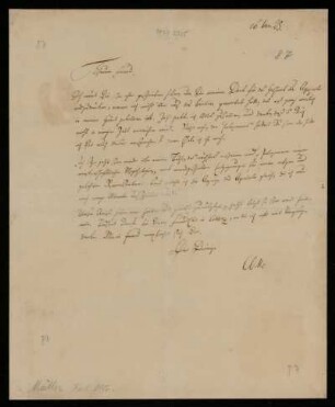 Nr. 87: Brief von Karl Otfried Müller an Ernsst Friedrich Johann Dronke, Göttingen, 16.1.1825