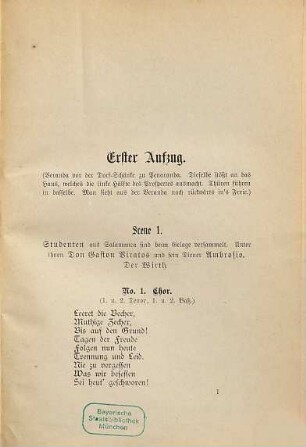 Die drei Pintos : Komische Oper in 3 Aufzügen