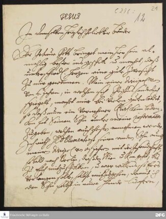 Brief von Justus Samuel Scharschmidt an August Hermann Francke.