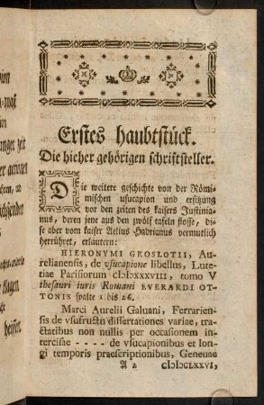 3-31, Erstes Haubtstück. - Fünftes Haubtstück.