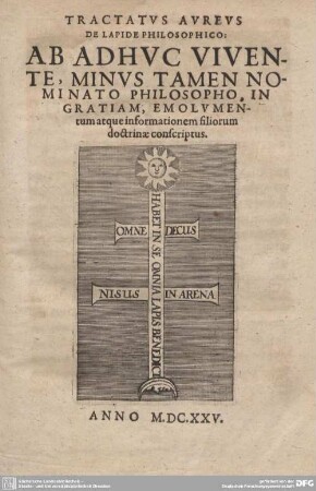 Tractatus Aureus De Lapide Philosophico