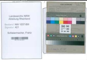 Entnazifizierung Franz Schleiermacher , geb. 19.11.1900 (Stadtsekretaer)