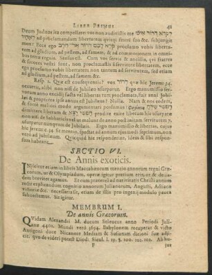 Sectio VI. De Annis exoticis.