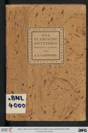 Band 11: Bibliothek der Kunstgeschichte: Das flämische Sittenbild des XVII. Jahrhunderts