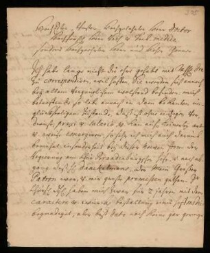 Brief von Janusz Abraham Gehema an Johann Dolaeus