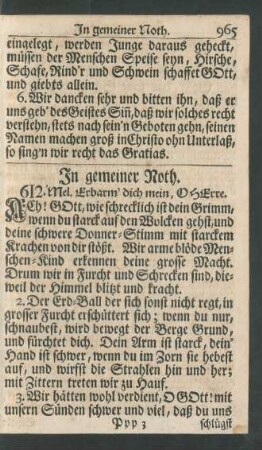 In gemeiner Noth