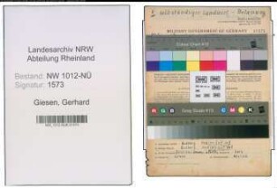 Entnazifizierung Gerhard Giesen , geb. 10.03.1885 (Landwirt)