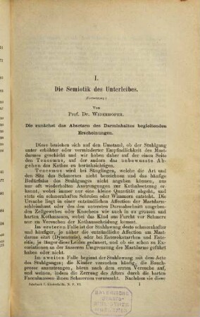 Jahrbuch für Kinderheilkunde und physische Erziehung. 6. 1873