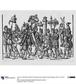 Triumphzug Cäsars, Blatt 4: Trophäenträger