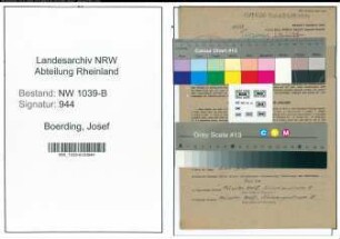 Entnazifizierung Josef Boerding , geb. 20.06.1894 (Angestellter)