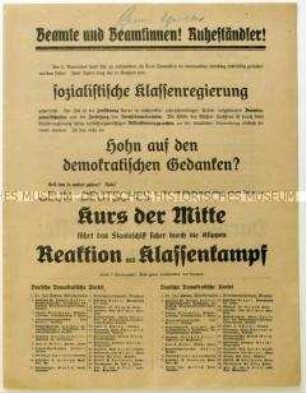 Aufruf der Deutschen Demokratischen Partei zur sächsischen Landtagswahl 1922