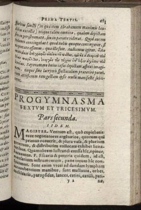 Progymnasma Sextum Et Tricesimum. Pars secunda.