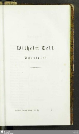 Wilhelm Tell. Schauspiel