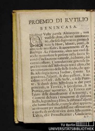 Prooemio Di Rvtilio Benincasa.