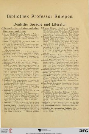 Deutsche Sprache und Literatur (Nr. 1-725)