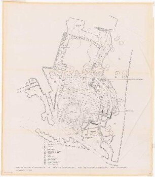 Reichsgartenschau 1939 auf dem Killesberg, Stuttgart: Heimatschutzgarten Pflanzplan 1:200