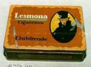 Blechdose für Stück "Lesmona Cigaretten Clubfreude"