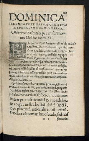 Dominica Secunda Post Natum Christum In Epistolam Concio ...