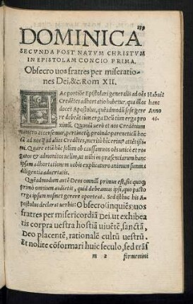 Dominica Secunda Post Natum Christum In Epistolam Concio ...