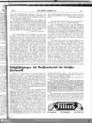 Ausschußsitzung des Reichsverbandes des deutschen Handwerks
