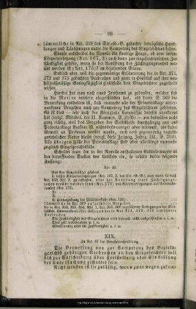 XIX. Zu Art. 47 der Strafproceßordnung