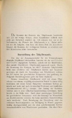 Über einige Derivate des Äthylbenzols