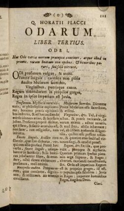 111-122, Ode I. - Ode III.