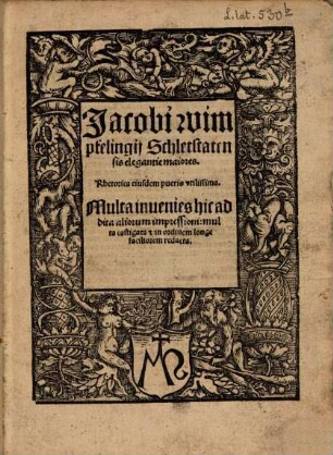 Jacobi wimpfelingij Schletstatensis eleganti[a]e maiores