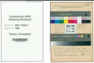 Entnazifizierung Annastasia Paulus , geb. 14.04.1894 ()