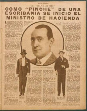 Como "Pinche" de una escribania se inicio el ministro de hacienda : Los "Self-Made-Men"