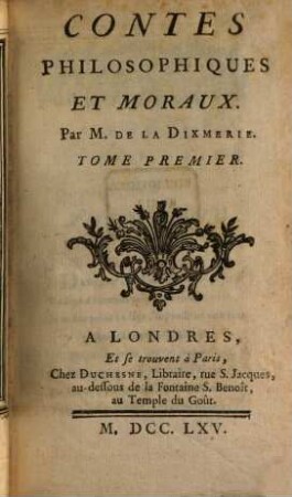 Contes Philosophiques Et Moraux, 1