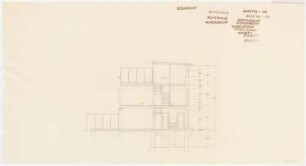 Aufgabe Stadterweiterung, Sommersemester 1932: Reihenhäuser: Entwurf Schnitt 1:50