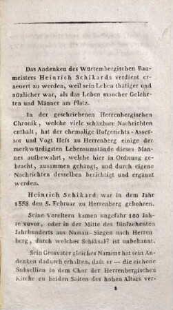 Heinrich Schickard's Baumeisters von Herrenberg Lebensbeschreibung