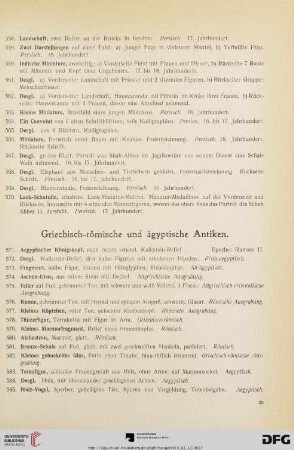 Griechisch-römische und ägyptische Antiken (Nr. 571-602)