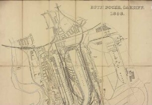 BUTE DOCKS, CARDIFF. 1883.