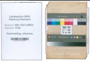 Entnazifizierung Johannes Kaemmerling , geb. 00.00.0000 ()