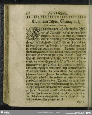 Epistel am Eilfften Sontag nach Trinitatis