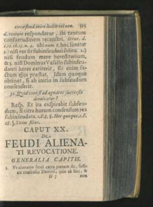 Caput XX. De Feudi Alienati Revocatione.