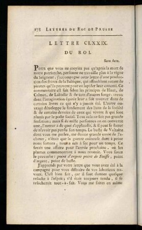 178-190, Lettre CLXXIX.-CLXXXIII.