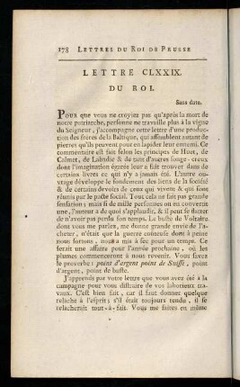 178-190, Lettre CLXXIX.-CLXXXIII.