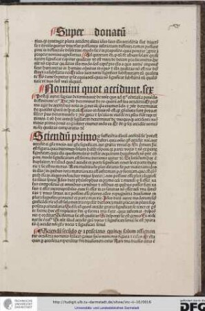 Postquam autor superius determinavit de nomine quo ad eius essentialia ponendo diffinitionem eius