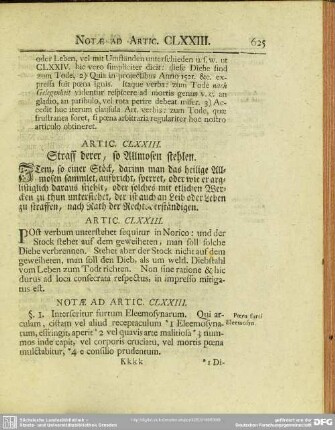 Artic. CLXXIII. Straff derer, so Allmosen stehlen