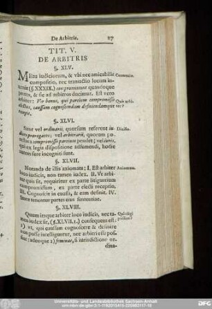 Tit. V. De Arbitris