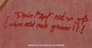 Dein KopF ist so groß Wen nicht noch grösser!!!