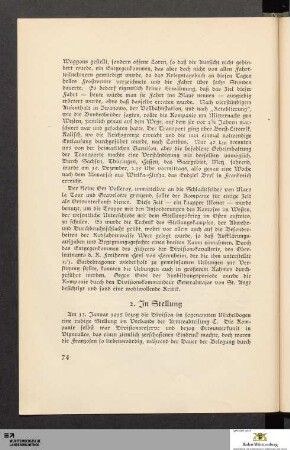 2. In Stellung