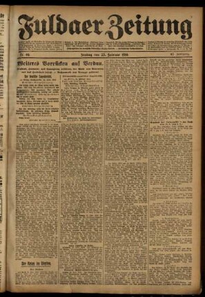 Ausgabe vom Freitag, den 25. Februar 1916.